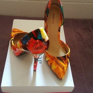 Colorful Floral Heels